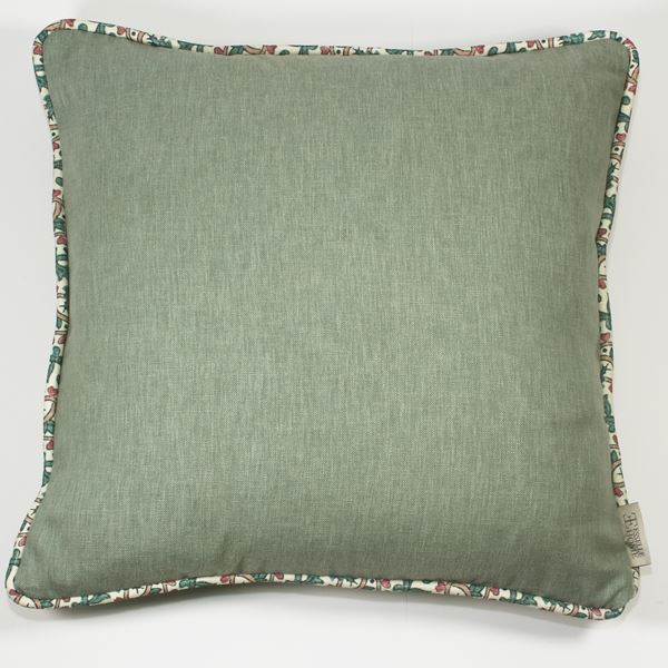 Eden Plain Veda Cushion - Mineral Green